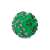 Green rubber dog chew toy with paw print design