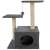 Purlov 4-Tier Gray Cat Tree with Scratching Posts and Condo