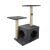 Purlov cat tree with scratching posts and hanging ball toy