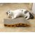 Cat resting on Purlov Cat Wave scratcher, comfortable cat scratcher