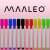 Set of 12 dry erase markers with eraser caps, 6 colors, Maaleo brand