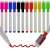 Set of 12 dry erase markers with eraser caps, 6 colors, Maaleo brand