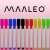 Set of 12 dry erase markers with eraser caps, 6 colors, Maaleo brand