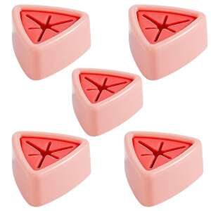Mercaton® 5 pack pink self-adhesive waterproof towel holder, Push Free system, triangle shape, for kitchen or bathroom - Towel rack