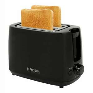 Toaster Brock BT 1007 BK, 2-rezy, čierny, s opečeným chlebom - Hriankovače