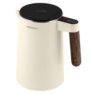Concept RK3304 Electric Kettle, Norwood, 1.5L, 2200W, Vanilla-Black-Wood, Angled view - Concept