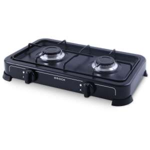 Brock GS2002BK hordozható gáztűzhely, 2 főzőzóna, fekete - Brock Electronics