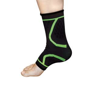 Sport bokaszorító, fekete zöld díszítéssel, bokatámaszhoz és sérülés megelőzéshez - Vivafit