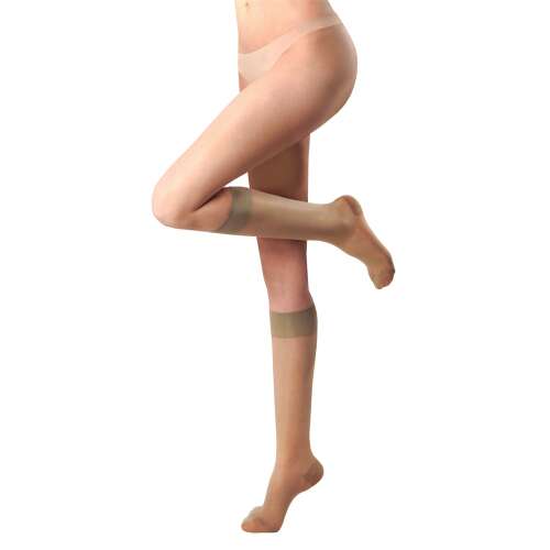 Veera kompressziós térdharisnya, 140 DEN, 1-2-es méret, testszín, orvostechnikai eszköz a vérkeringés javítására és a duzzanat csökkentésére