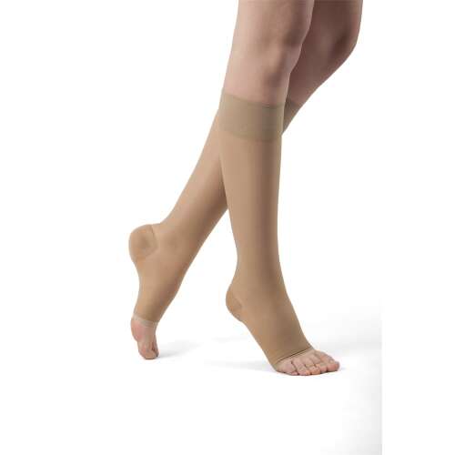 Veera kompressziós térdharisnya, 70 DEN, nyitott lábfejjel, testszín