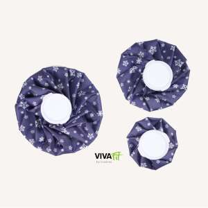 VivaFit by vivamax hideg-meleg vizes tömlők, 3 darabos készlet, kicsi, közepes és nagy méretben, kék hópehely mintával - Vivafit