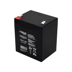 XTREME 12V 5Ah Gél akkumulátor UPS-hez, riasztórendszerekhez és vészhelyzeti áramellátáshoz - Akkumulátor