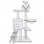 Springos 5-Level Cat Tree Entertainment Center - Diagram