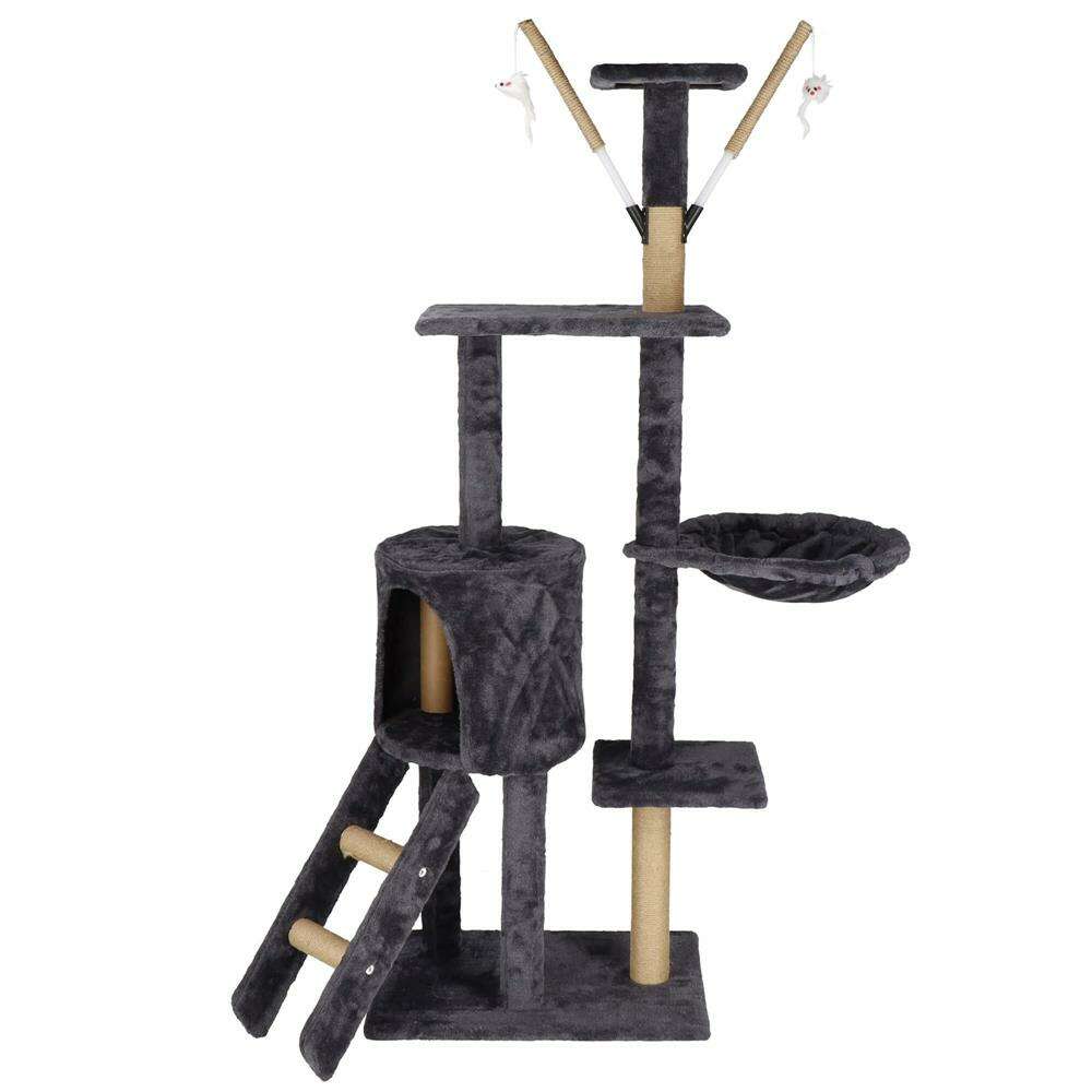 Springos 5 szintes Macska szórakoztató központ - grafit