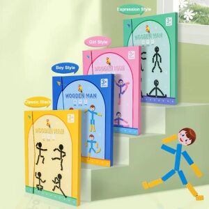 Pálcika sport ember (mágneses) - Wooden stick man magnetic - több féle