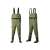 Delphin CLASSA mărime 47 pantaloni de pescuit cu cizme, culoare verde