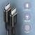 Kabel Axagon BUCM2-CM20AB 2m USB-C do USB-C, czarny, wytrzymała aluminiowa obudowa, wzmocniona ochrona, miękki splot nylonowy