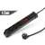 3-way power strip with surge protection, 1.5m cable, black