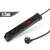 3-way power strip with surge protection, 1.5m cable, black