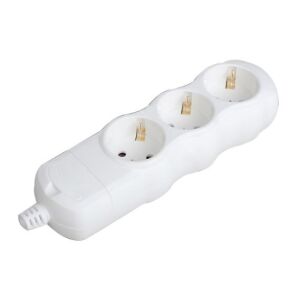 Delight 3-outlet power strip for wall mounting, 10/16A - Delight Power Strip