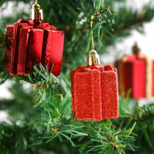 Christmas Tree Ornament Set - Red Gift - 4.5 cm - 6 pcs / set 145947842 - Nonbrand Christmas tree ornament