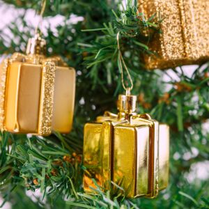 Christmas Tree Ornament Set - Gold Gift - 4.5 cm - 6 pcs/set 145947858 - Nonbrand Christmas tree ornament