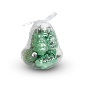 Set ornamente de brad - 6 Ornamente verzi pentru brad în ambalaj transparent din plastic - Nonbrand Decorațiuni pentru pomul de Crăciun