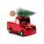 Red truck with Christmas tree ornament, 10 x 4.5 x 8 cm