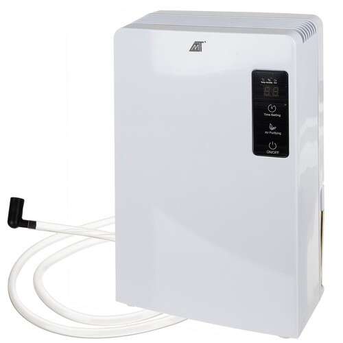 Ruhhy O16408 dehumidifier with air purifier, white, front view