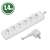 6-way power strip with 1.4m cable, white, with child safety lock