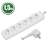 6-way power strip with 1.5m cable, white, with child safety lock