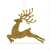 Gold glitter reindeer Christmas tree ornament
