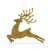Christmas Tree Ornament - Glitter Reindeer - 12 cm - Red/Gold/Silver - 4 pcs / pack 76536584
