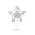 Silver star Christmas tree topper, 20 x 15 cm