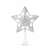 Silver star Christmas tree topper, 20 x 15 cm