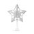 Ornament vârf brad - formă stea - 20 x 15 cm - argintiu 76536593