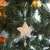 Iridescent acrylic Christmas tree star ornament with hanger