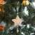 Iridescent acrylic Christmas tree star ornament with hanger