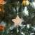 Iridescent acrylic Christmas tree star ornament with hanger