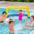 Family playing water polo with Bestway inflatable goal