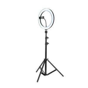 General Ring Light, 30 cm / 12 inch LED, USB connection, 3 lighting modes, with phone holder, 210 cm stand