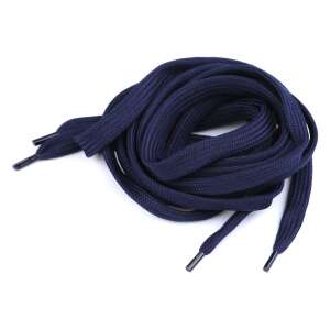 Sötétkék lapos cipőfűzők, 130 cm hosszú, poliészterből - Öltözködés kiegészítő