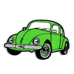 Petică de călcat verde Volkswagen Beetle - Produse Mercerie