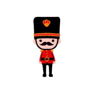 Petică de călcat, soldat, desen animat, 4x9 cm, marca Katona - Produse Mercerie