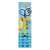 Tuban Mini Butterfly Bubble Wand 20 cm, blue and yellow bubble wand with rings, packaged, showing size
