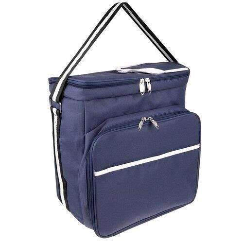 Isotrade insulated cooler bag with handle, blue, 35x23x35 cm