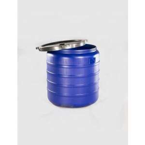 350 literes kék műanyag hordó csavaros fedéllel, 74 x 89 cm - Hordó