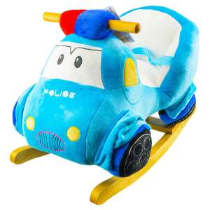 Police Car Rocking Horse, Wood and Plush, 60x34x45 cm