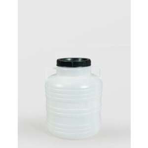 Sterk 40 literes műanyag kanna csavaros kupakkal és fogantyúkkal, fehér - Hordó