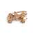 Wood Trick 3D wooden puzzle car model, assembled, side view